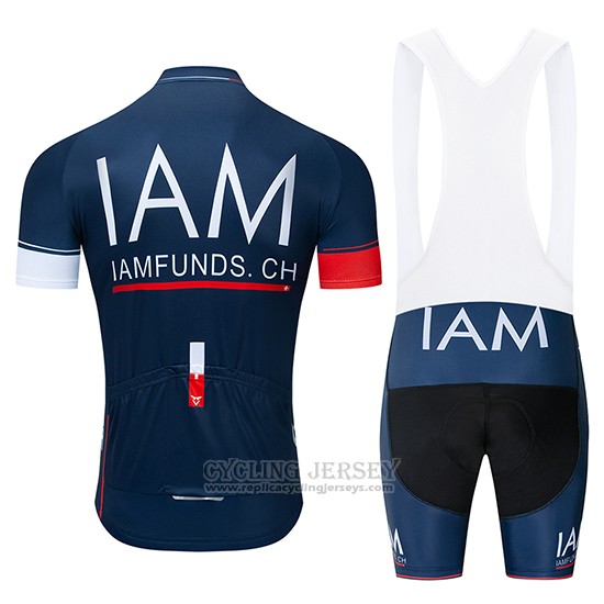 2019 Cycling Jersey IAM Blue Deep Short Sleeve and Bib Short