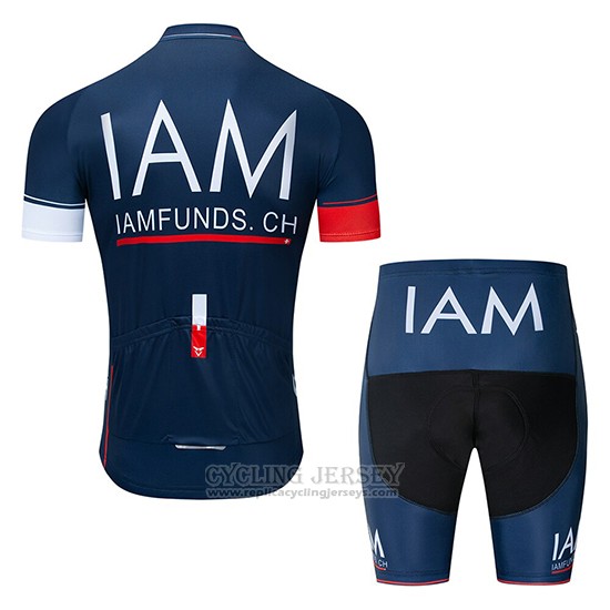 2019 Cycling Jersey IAM Blue Deep Short Sleeve and Bib Short