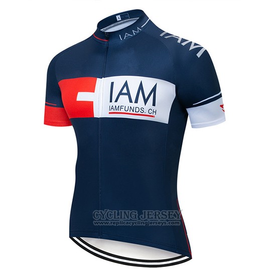 2019 Cycling Jersey IAM Blue Deep Short Sleeve and Bib Short