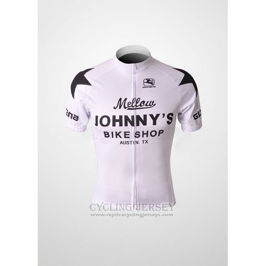 2010 Cycling Jersey Johnnys Black and White Short Sleeve and Bib Short