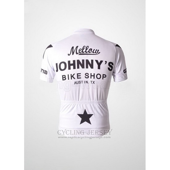 2010 Cycling Jersey Johnnys Black and White Short Sleeve and Bib Short