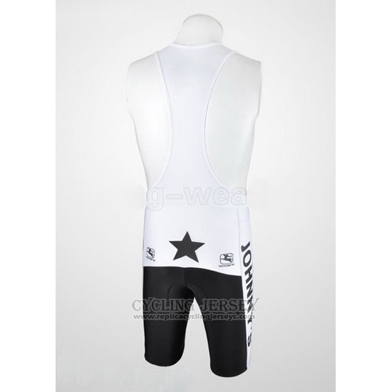 2010 Cycling Jersey Johnnys Black and White Short Sleeve and Bib Short