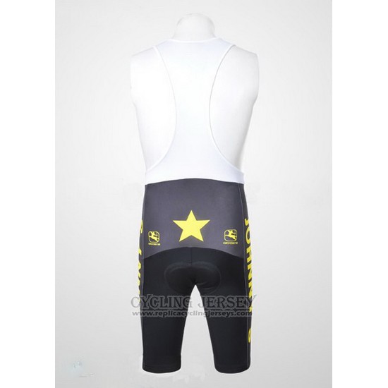 2010 Cycling Jersey Johnnys Black and Yellow Short Sleeve and Bib Short