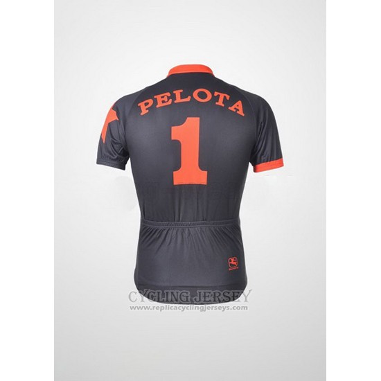 2010 Cycling Jersey Johnnys Orange and Black Short Sleeve and Bib Short