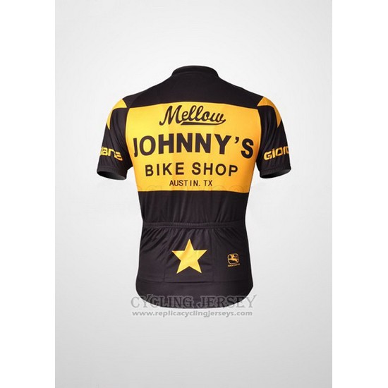 2010 Cycling Jersey Johnnys Yellow and Black Short Sleeve and Bib Short