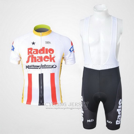2011 Cycling Jersey Johnnys White and Red Short Sleeve and Bib Short