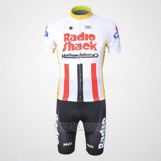 2011 Cycling Jersey Johnnys White and Red Short Sleeve and Bib Short
