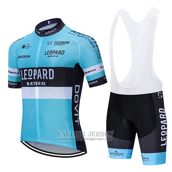 2020 Cycling Jersey Leopard Natural Blue Black Short Sleeve And Bib Short