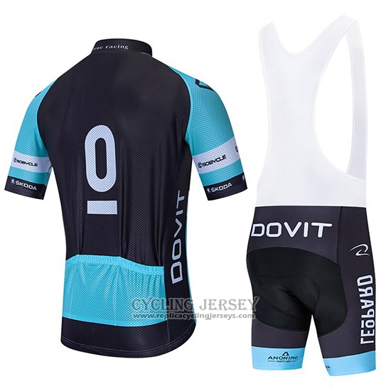 2020 Cycling Jersey Leopard Natural Blue Black Short Sleeve And Bib Short
