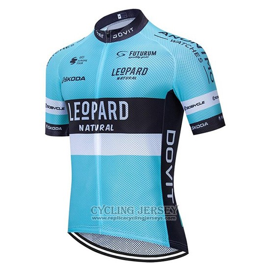 2020 Cycling Jersey Leopard Natural Blue Black Short Sleeve And Bib Short
