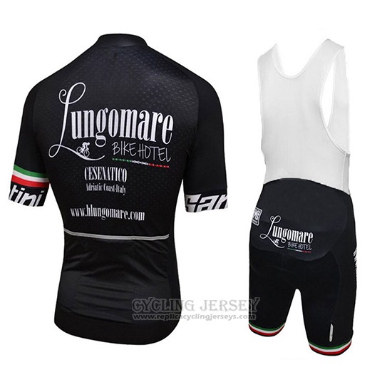 2018 Cycling Jersey Lungomare Black Short Sleeve and Bib Short