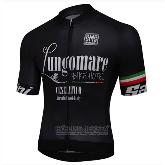 2018 Cycling Jersey Lungomare Black Short Sleeve and Bib Short