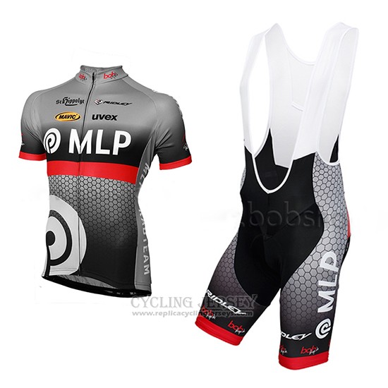 2013 Cycling Jersey MLP Team Bergstrasse Gray Short Sleeve and Bib Short