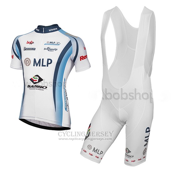 2014 Cycling Jersey MLP Team Bergstrasse White Short Sleeve and Bib Short