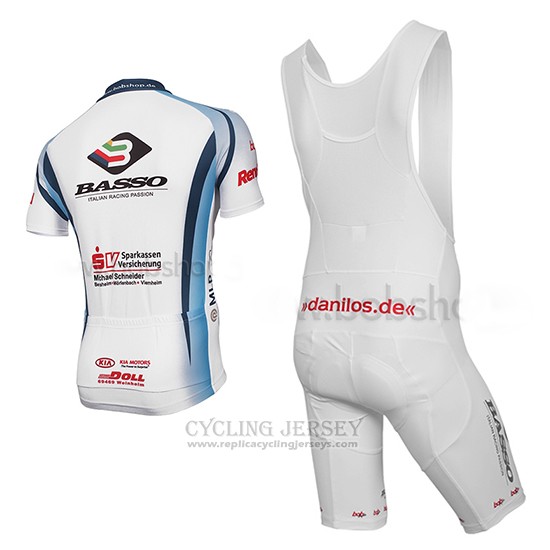 2014 Cycling Jersey MLP Team Bergstrasse White Short Sleeve and Bib Short