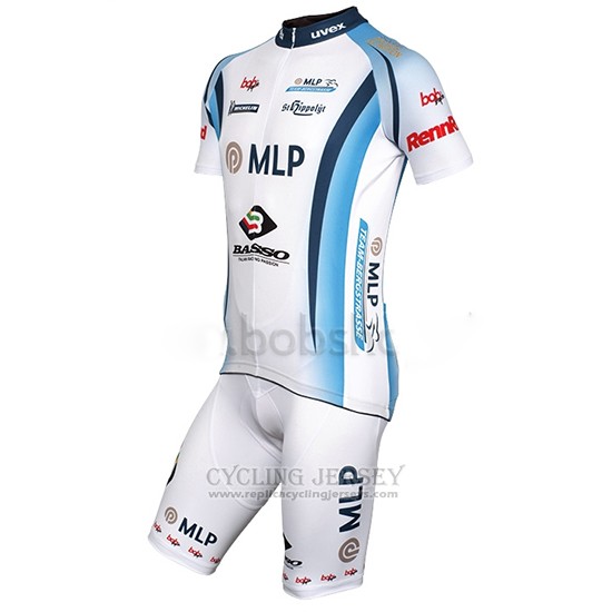 2014 Cycling Jersey MLP Team Bergstrasse White Short Sleeve and Bib Short