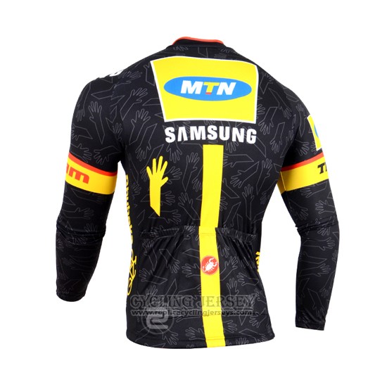 2014 Cycling Jersey MTN Black and Yellow Long Sleeve and Bib Tight
