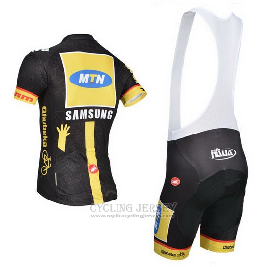 2014 Cycling Jersey MTN Black and Yellow Short Sleeve and Bib Short