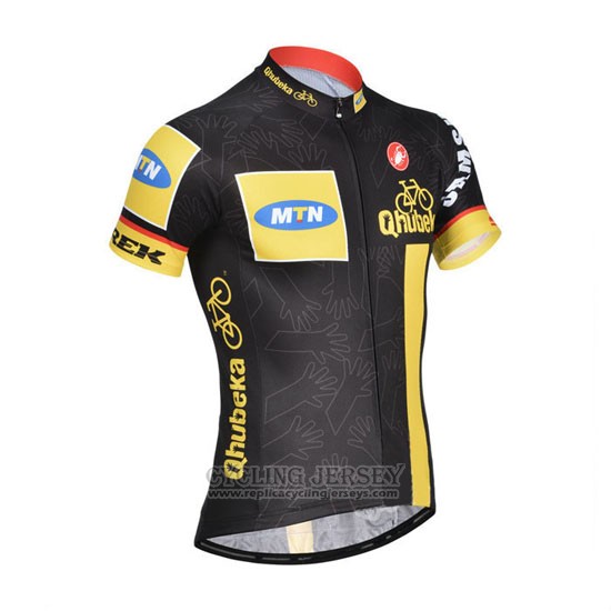 2014 Cycling Jersey MTN Black and Yellow Short Sleeve and Bib Short