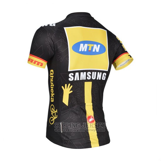 2014 Cycling Jersey MTN Black and Yellow Short Sleeve and Bib Short