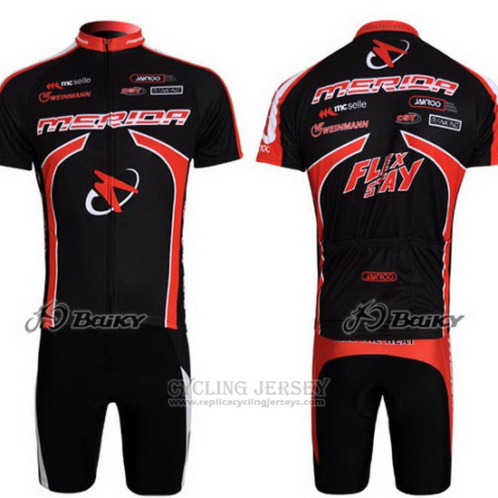 2011 Cycling Jersey Merida Black Short Sleeve and Bib Short