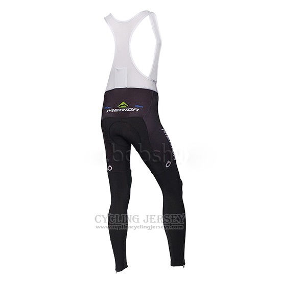 2014 Cycling Jersey Multivan Merida Green and White Long Sleeve and Bib Tight