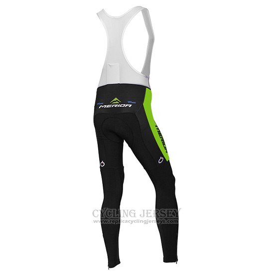 2016 Cycling Jersey Multivan Merida Green and White Long Sleeve Salopette