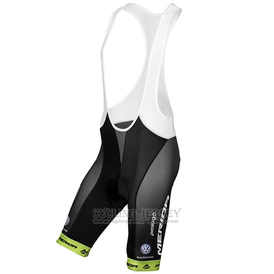2016 Cycling Jersey Multivan Merida Green and White Short Sleeve and Bib Short