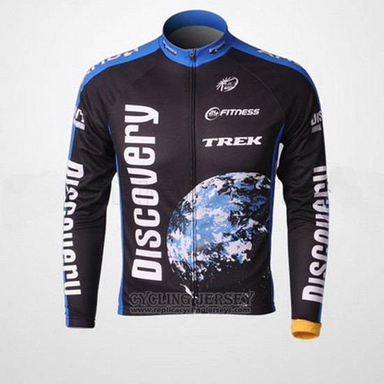 2007 Cycling Jersey Trek Black and Blue Long Sleeve and Bib Tight Pantaloni