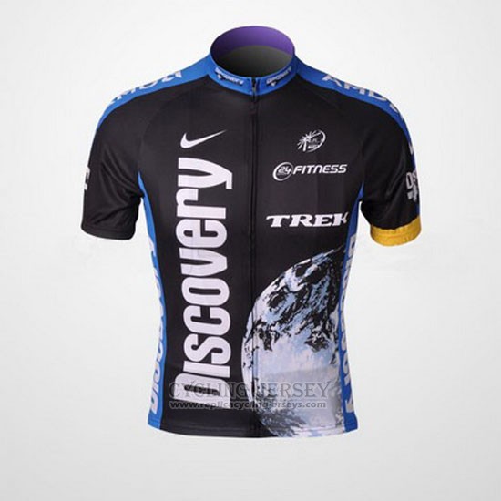 2007 Cycling Jersey Trek Black and Blue Short Sleeve and Bib Short