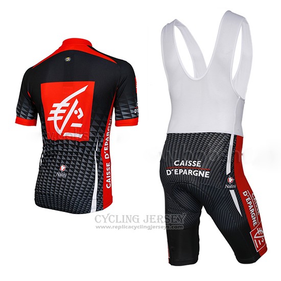 2010 Cycling Jersey Caisse D Epargne Black and White Short Sleeve and Bib Short