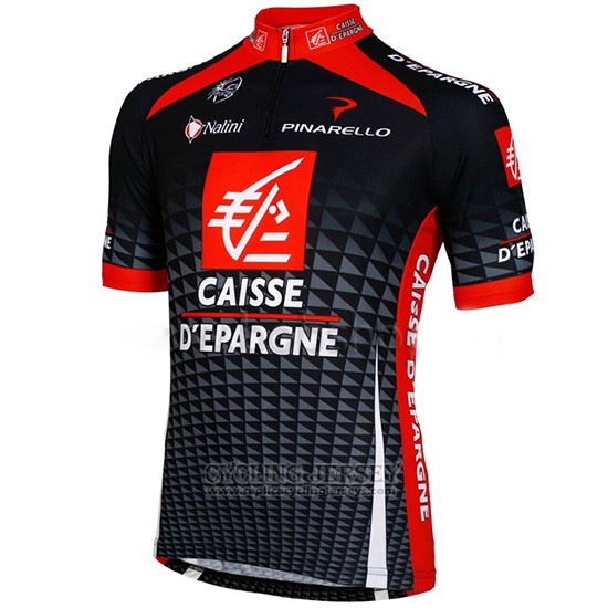 2010 Cycling Jersey Caisse D Epargne Black and White Short Sleeve and Bib Short
