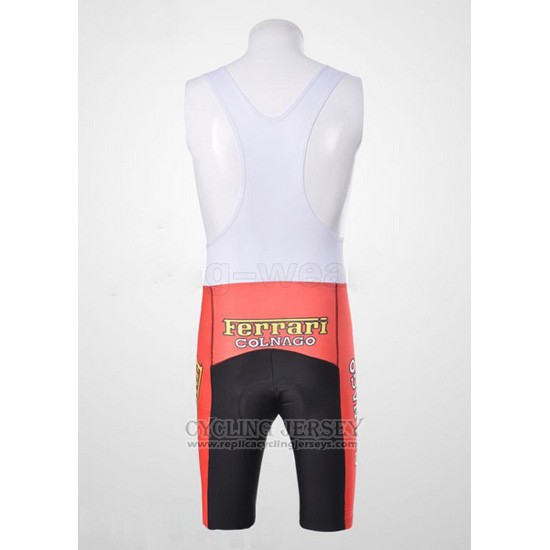 2010 Cycling Jersey Ferrari Black and Red Short Sleeve and Bib Short