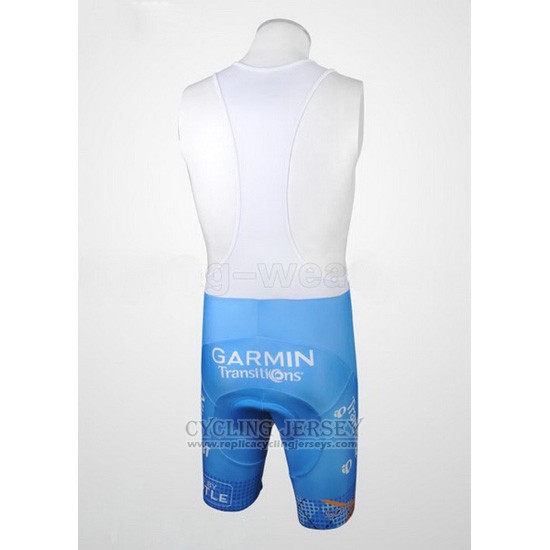 2010 Cycling Jersey Garmin Transtions Sky Blue Short Sleeve and Bib Short