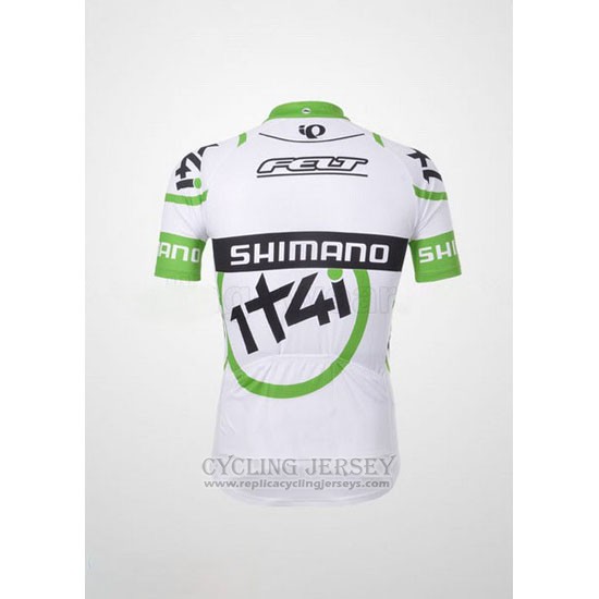 2012 Cycling Jersey 1t4i White and Green Short Sleeve and Bib Short