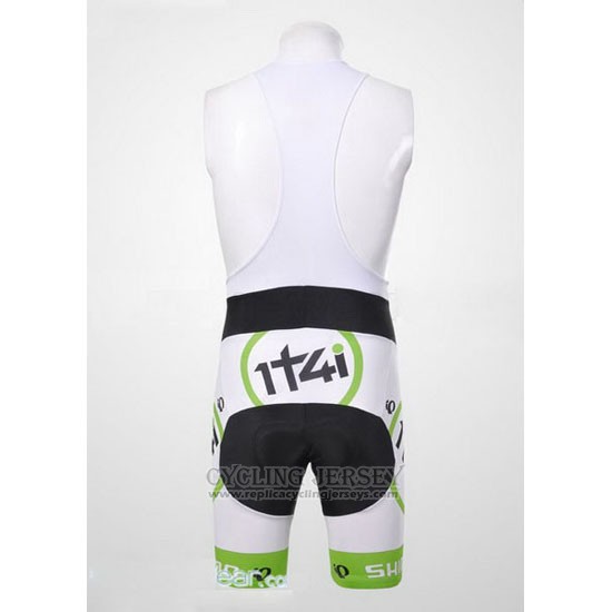 2012 Cycling Jersey 1t4i White and Green Short Sleeve and Bib Short