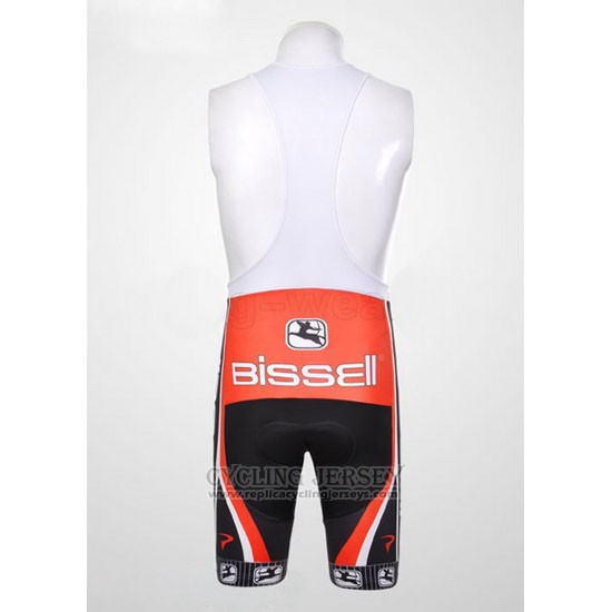 2012 Cycling Jersey Bissell White and Red Short Sleeve and Bib Short