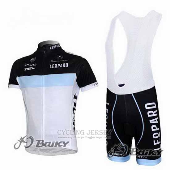 2012 Cycling Jersey Leopard Trek Black and White Short Sleeve and Bib Short