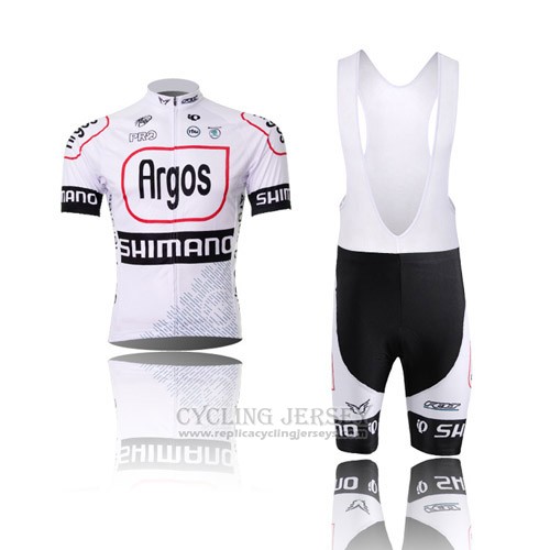 2013 Cycling Jersey Argos Black and White Short Sleeve and Bib Short