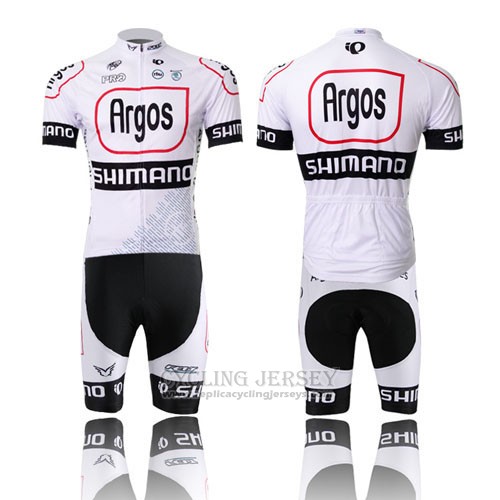 2013 Cycling Jersey Argos Black and White Short Sleeve and Bib Short