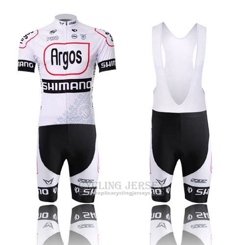 2013 Cycling Jersey Argos Black and White Short Sleeve and Bib Short