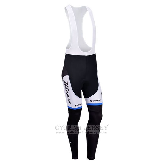 2013 Cycling Jersey Blanco Black and Blue Long Sleeve and Bib Tight