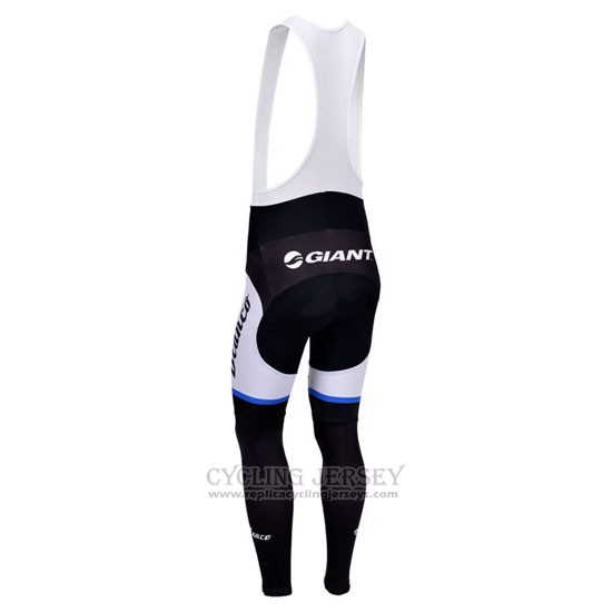 2013 Cycling Jersey Blanco Black and Blue Long Sleeve and Bib Tight