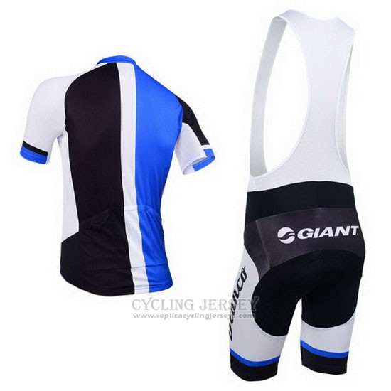 2013 Cycling Jersey Blanco Black and Blue Short Sleeve and Bib Short