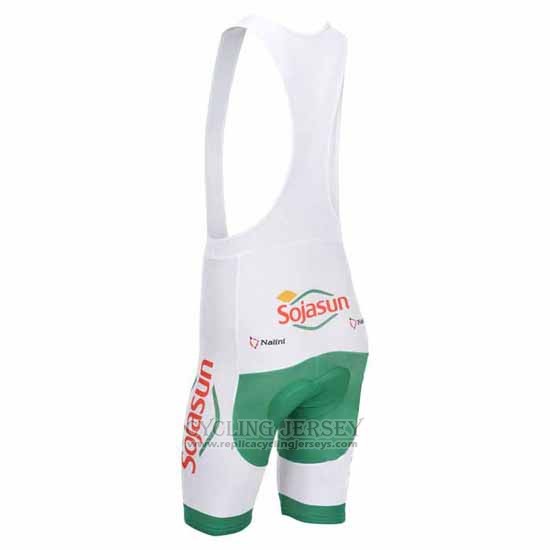 2013 Cycling Jersey Sojasun White and Green Short Sleeve and Bib Short