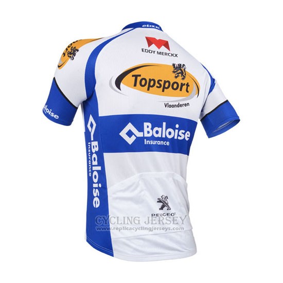 2013 Cycling Jersey Topsport White and Sky Blue Short Sleeve and Bib Short