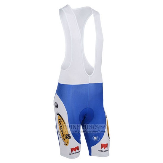 2013 Cycling Jersey Topsport White and Sky Blue Short Sleeve and Bib Short