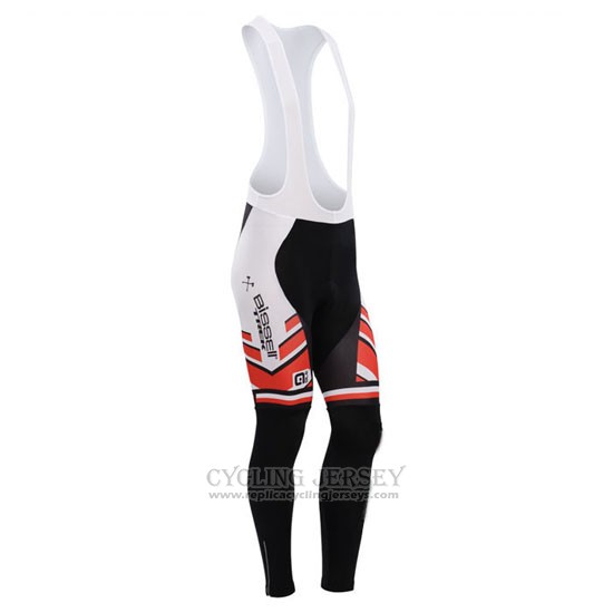 2014 Cycling Jersey Bissell White and Red Long Sleeve and Bib Tight