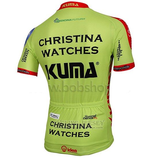 2014 Cycling Jersey Christina Watches Onfone Green Short Sleeve and Bib Short