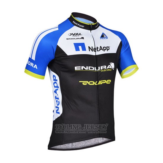 2014 Cycling Jersey Netapp Black and Blue Short Sleeve and Bib Short